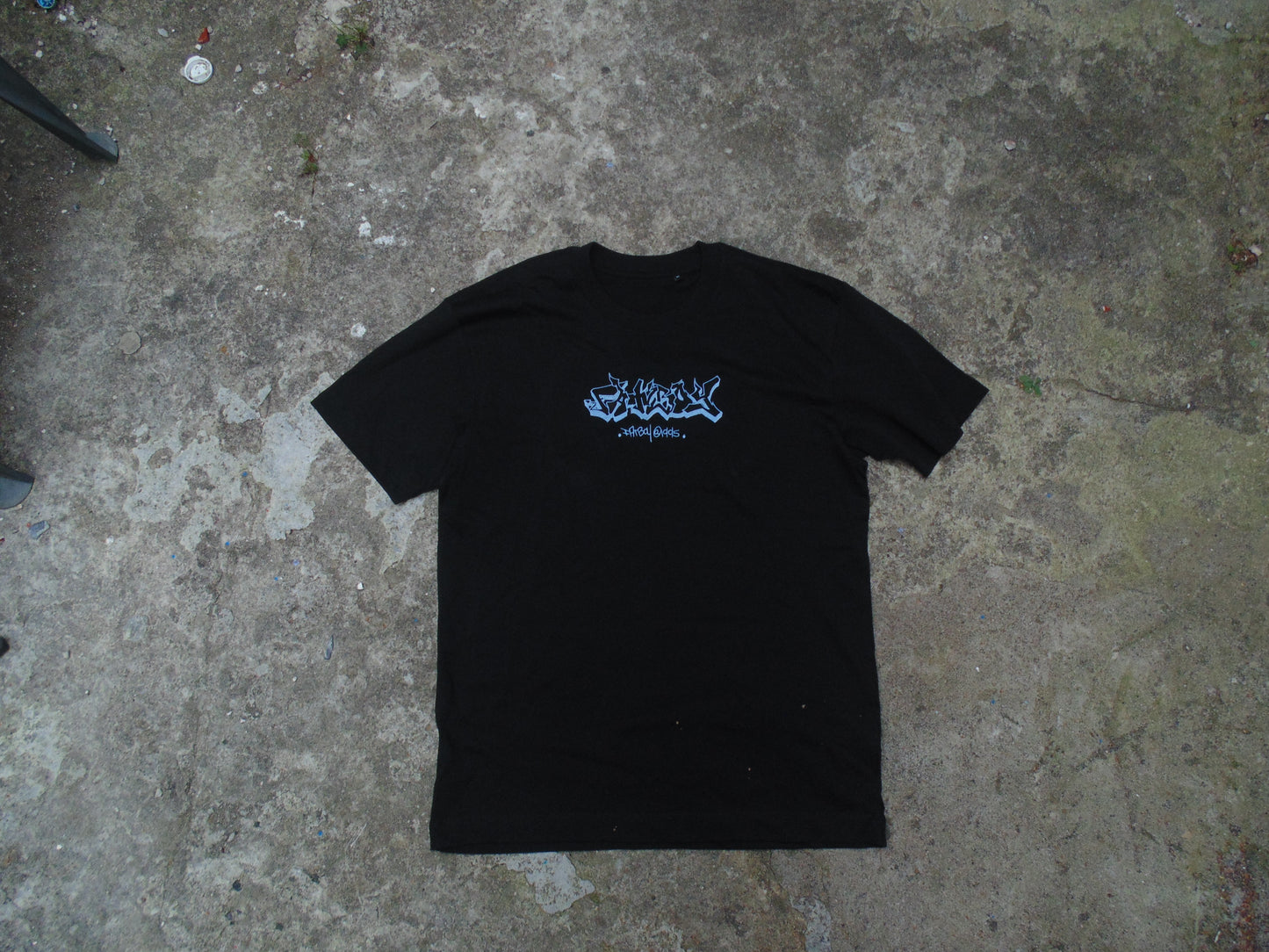 BLACK EMBROIDERED T