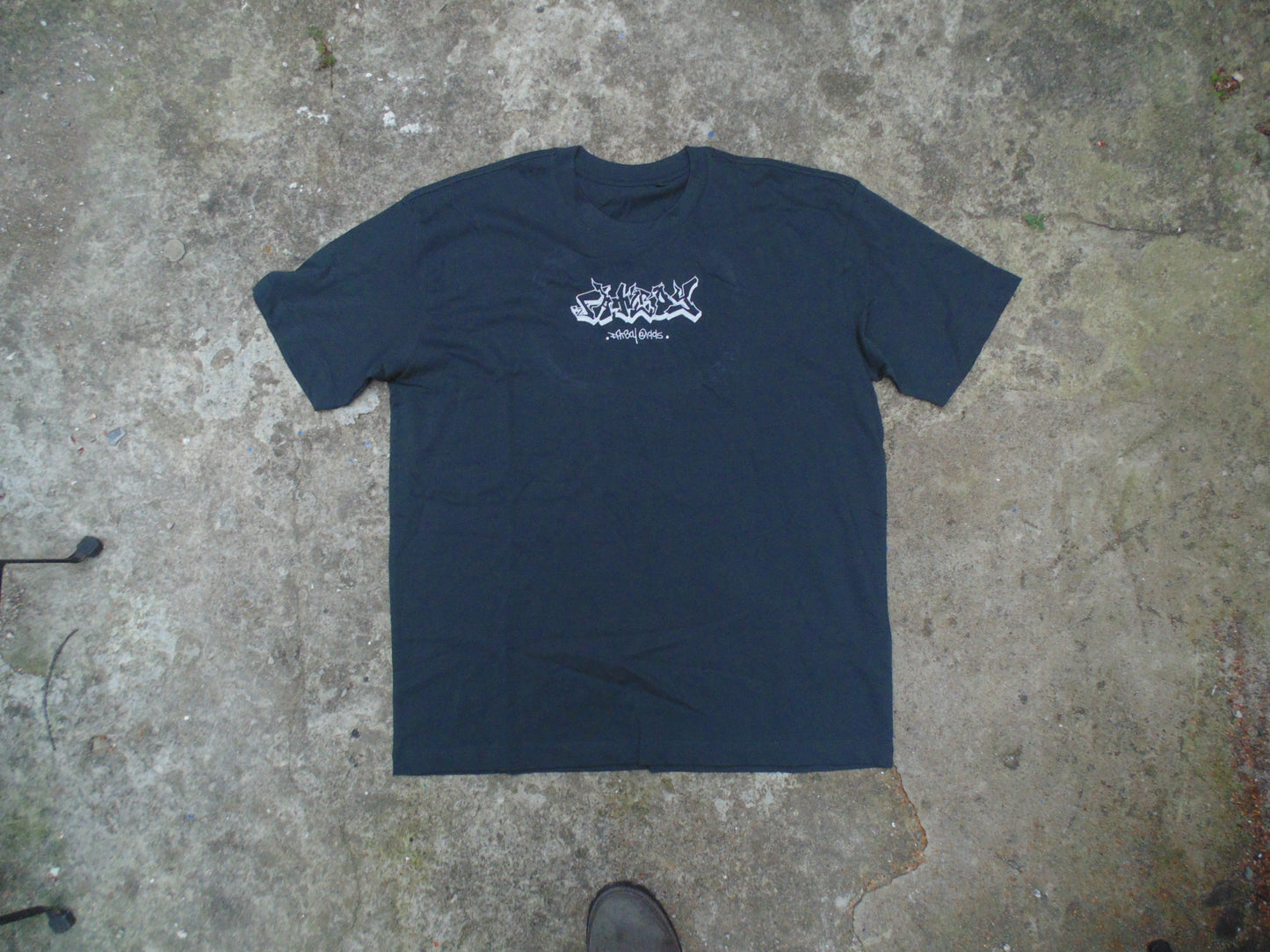 BLACK EMBROIDERED T