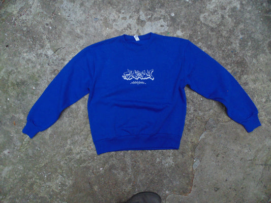 BLUE EMBROIDERED JUMPER