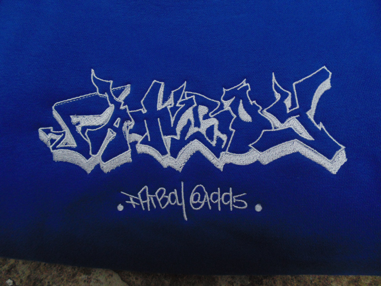 BLUE EMBROIDERED JUMPER