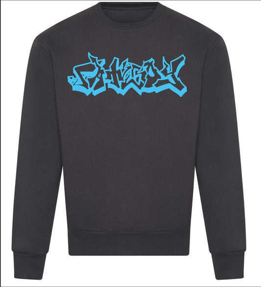CHARCOAL EMBROIDERED JUMPER
