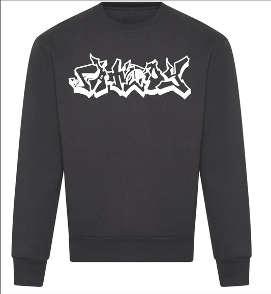 CHARCOAL EMBROIDERED JUMPER