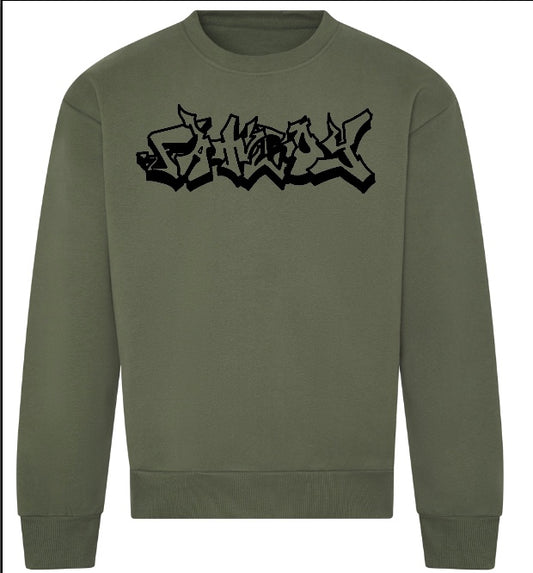 EARTHY GREEN EMBROIDERED JUMPER