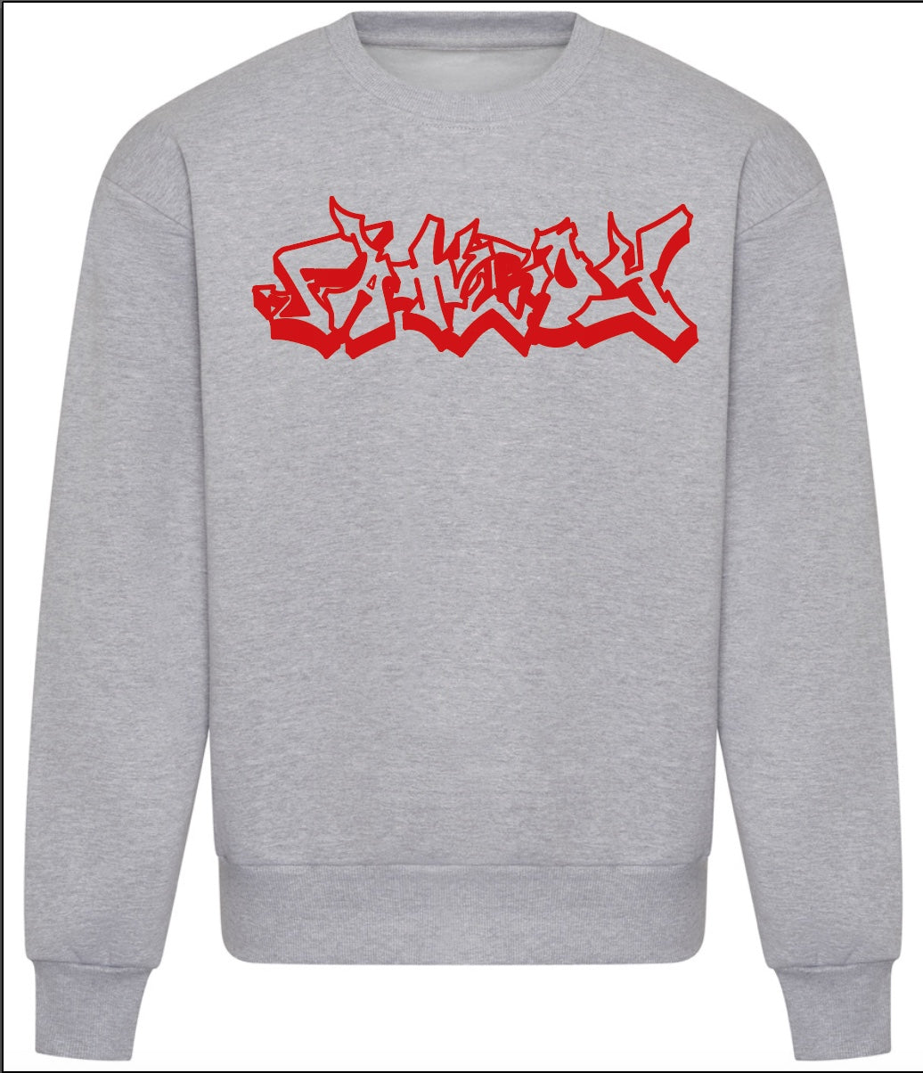 HEATHER GREY EMBROIDERED JUMPER (Copy)