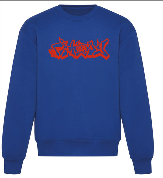 BLUE EMBROIDERED JUMPER