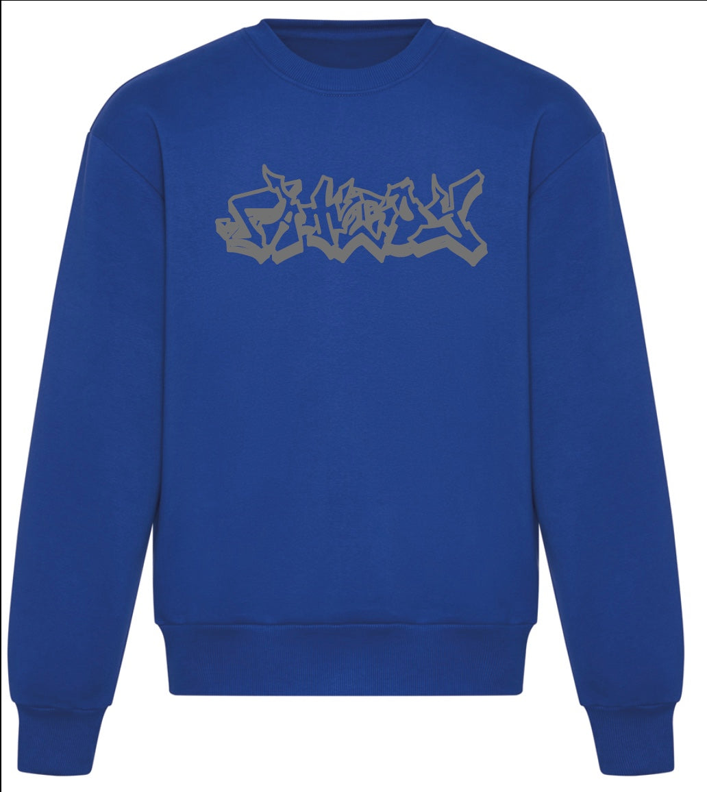 BLUE EMBROIDERED JUMPER