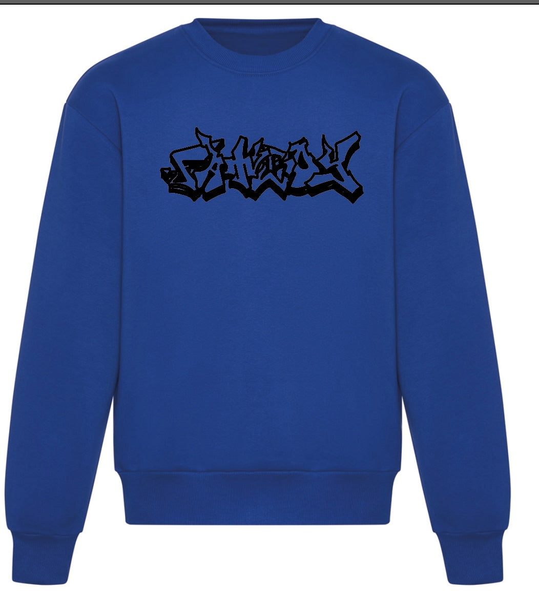 BLUE EMBROIDERED JUMPER