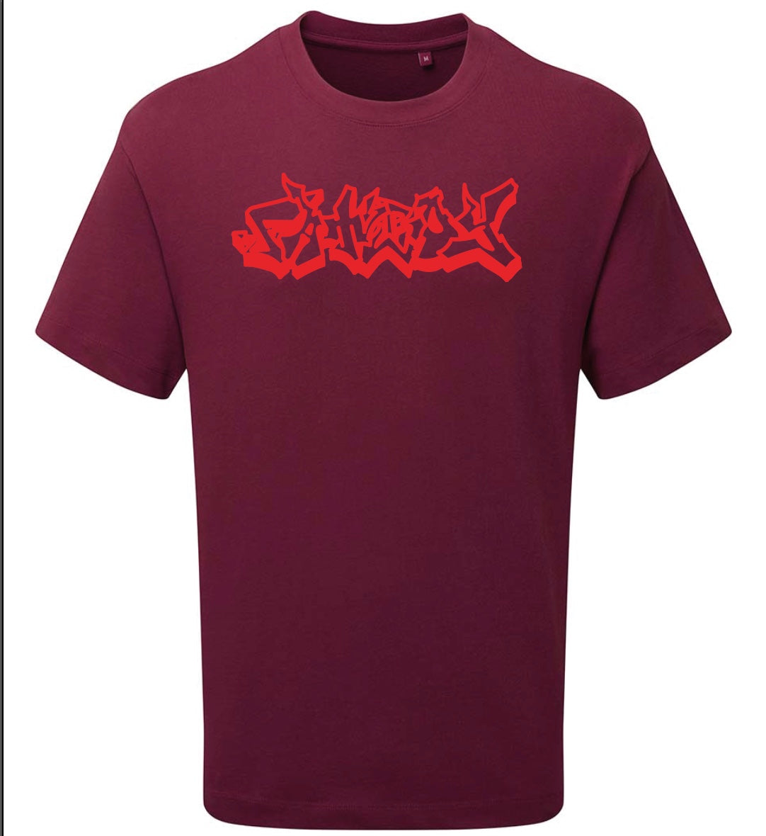 BURGANDY EMBROIDERED T