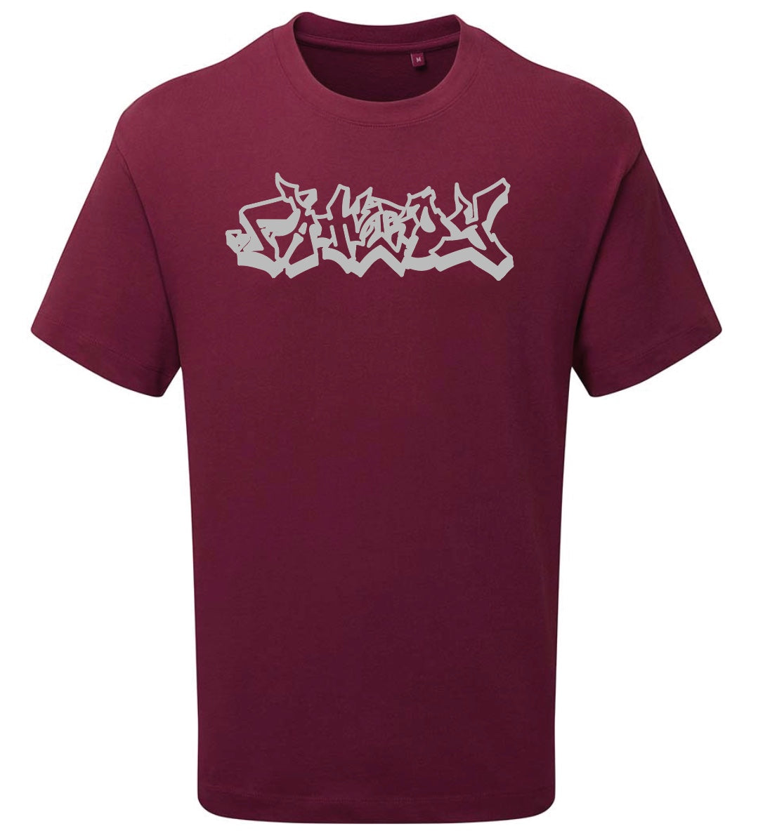 BURGANDY EMBROIDERED T