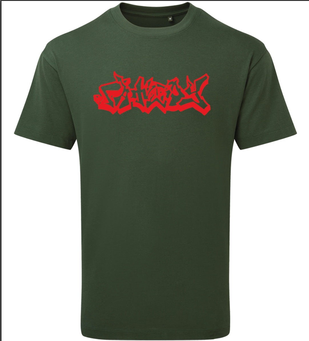 GREEN EMBROIDERED T