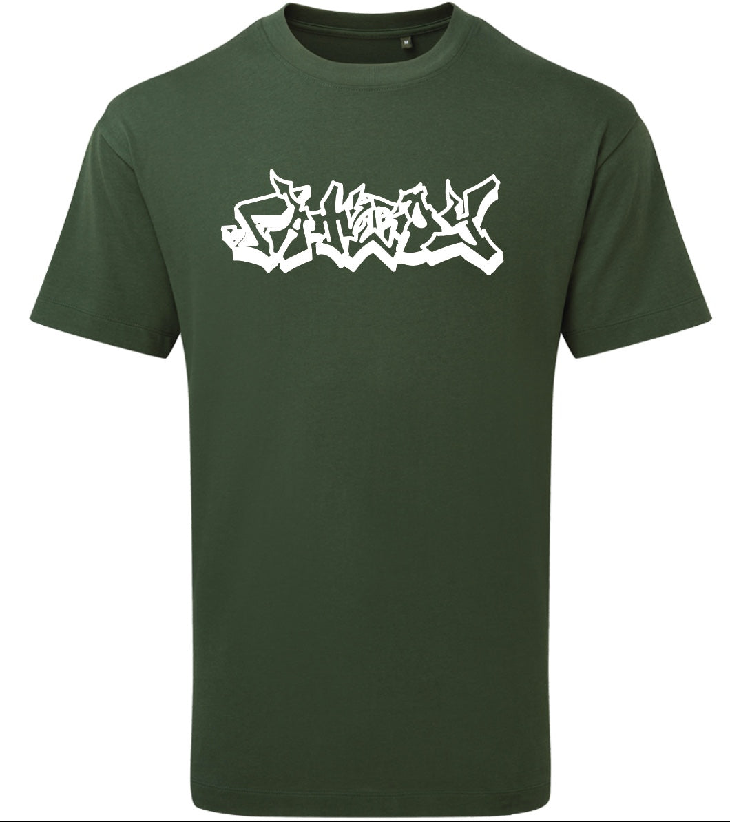 GREEN EMBROIDERED T