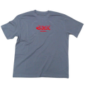 FATBOY EMBROIDERED T | CHARCOAL + RED