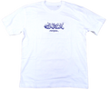 FATBOY EMBROIDERED T | WHITE + DARK BLUE BLUE