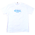 FATBOY EMBROIDERED T | WHITE + LIGHT BLUE