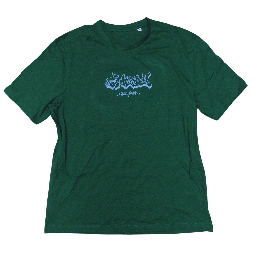 FATBOY EMBROIDERED T | GREEN + LIGHT BLUE