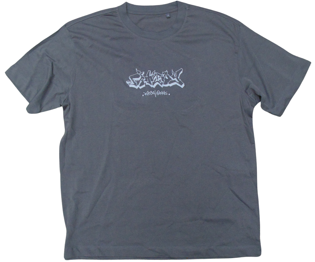 FATBOY EMBROIDERED T | GREY + WHITE