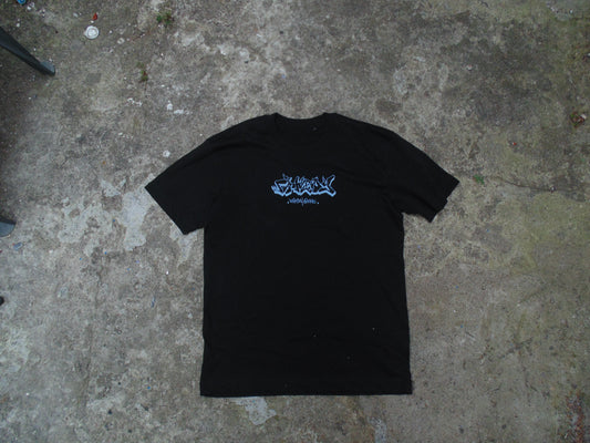 BLACK EMBROIDERED T