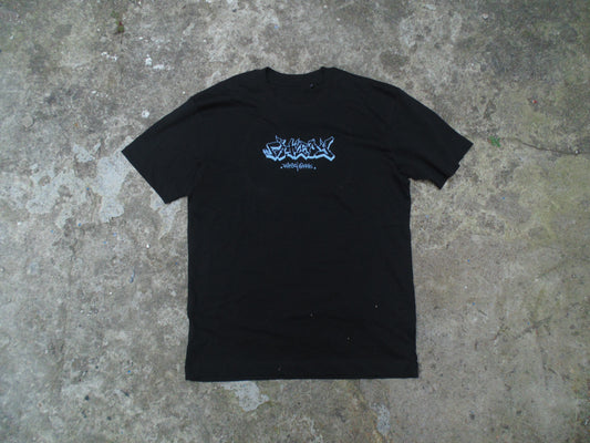 BLACK EMBROIDERED T