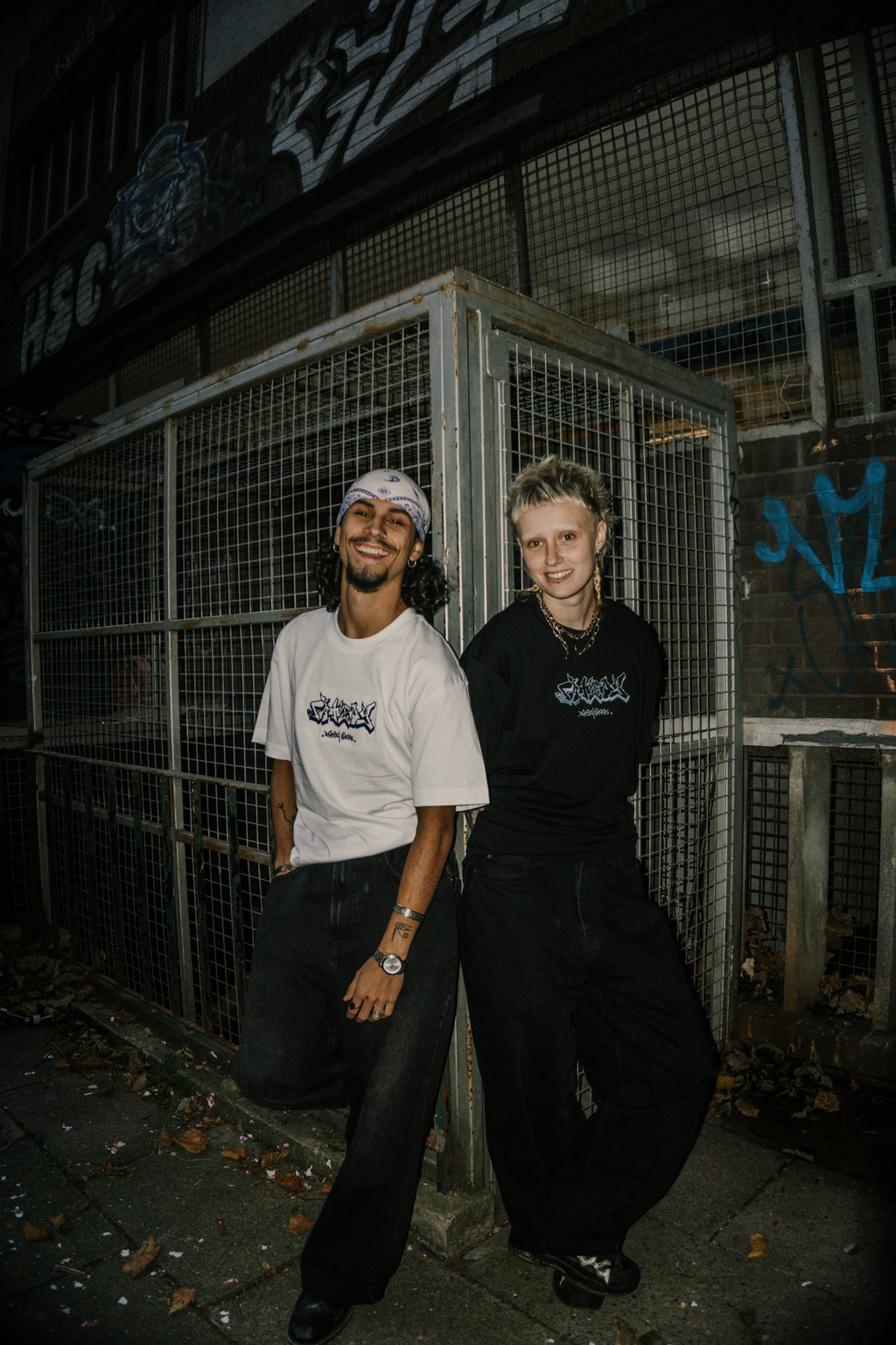 FATBOY EMBROIDERED T | WHITE + DARK BLUE BLUE