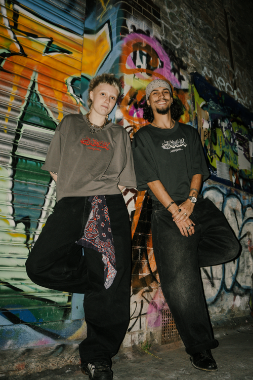 FATBOY EMBROIDERED T | BLACK + WHITE