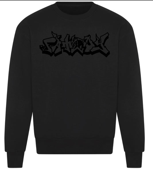 BLACK EMBROIDERED JUMPER
